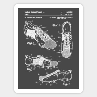 Soccer Cleats Patent White Sticker